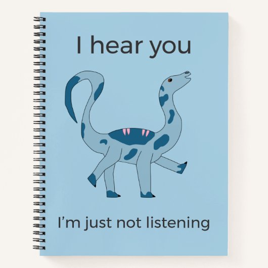 Foghorn Dino "I Hear You" Meme Spiral Notebook Notitieboek (Voorkant)