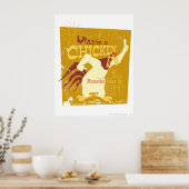 Foghorn Ik ben een kip Poster (Keuken)