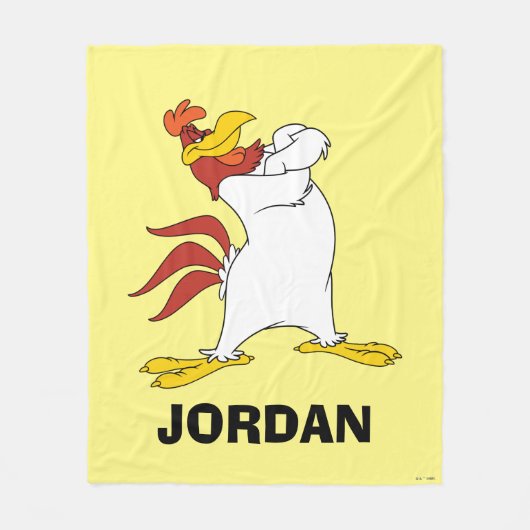 Foghorn Leghorn Arms Crossed Fleece Deken (Voorkant)