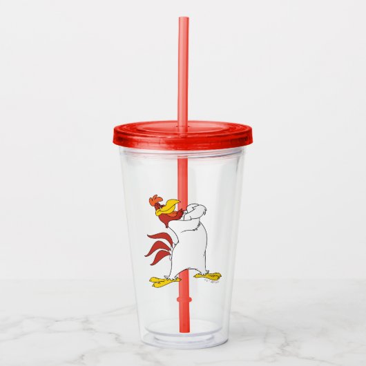 Foghorn Leghorn Arms gekruist Acryl Drinkbeker (Voorkant)