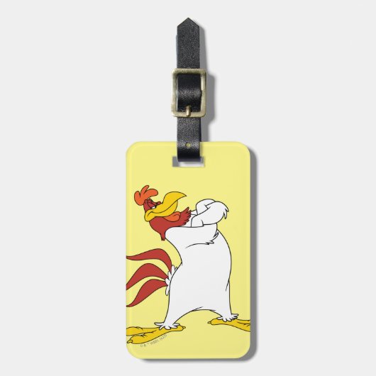 Foghorn Leghorn Arms gekruist Bagagelabel (Voorkant verticaal)