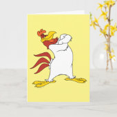 Foghorn Leghorn Arms gekruist Kaart (Gele Bloem)