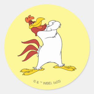 Foghorn Leghorn Arms gekruist Ronde Sticker
