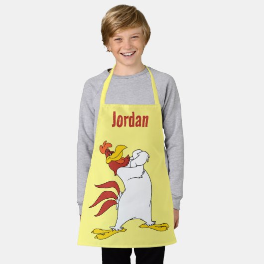 Foghorn Leghorn Arms gekruist Schort (Gedragen)