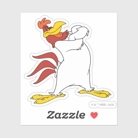 Foghorn Leghorn Arms gekruist Sticker (Vel)