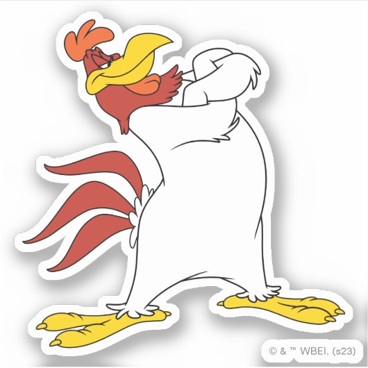 Foghorn Leghorn Arms gekruist Sticker (Voorkant)