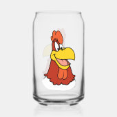 Foghorn Leghorn Closeup Blikvorm Glas (Achterkant)