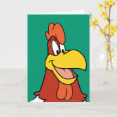 Foghorn Leghorn Closeup Kaart (Gele Bloem)