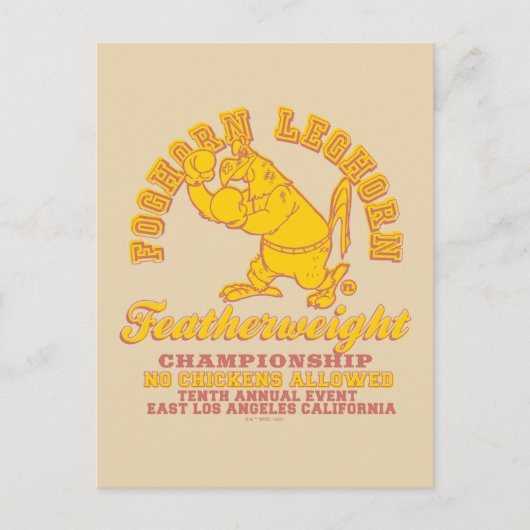 Foghorn Leghorn Featherweight Championship Briefkaart (Voorkant)