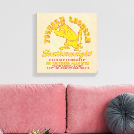 Foghorn Leghorn Featherweight Championship Canvas Afdruk (Insitu (Woonkamer))