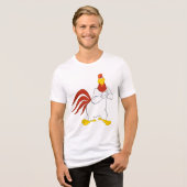 Foghorn Leghorn | Kieuwstallen Tri-Blend Shirt (Voorkant volledig)