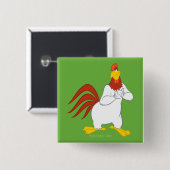 Foghorn Leghorn | Kieuwstallen Vierkante Button 5,1 Cm (Voorkant /achterkant)