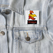 Foghorn Redneck Vierkante Button 5,1 Cm (In situ)