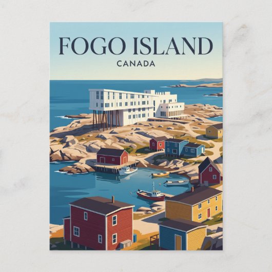 Fogo-eiland Canada Briefkaart (Voorkant)