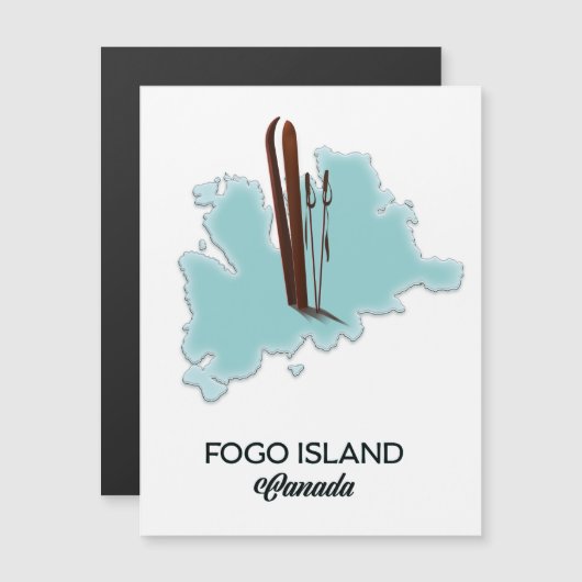 Fogo eiland Canada kaart poster (Voorkant / Achterkant)