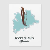 Fogo eiland Canada kaart poster (Voorkant)