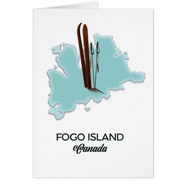 Fogo eiland Canada kaart poster (Voorkant)