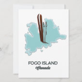 Fogo eiland Canada kaart poster (Achterkant)