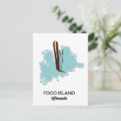 Fogo eiland Canada kaart poster (Staand voorkant)