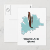 Fogo eiland Canada kaart poster (Voorkant / Achterkant)
