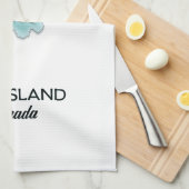 Fogo eiland Canada kaart poster Theedoek (Quarter Fold)