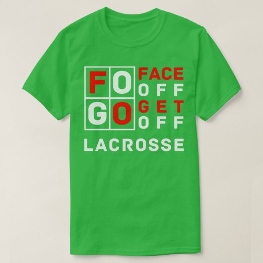 FOGO Face Off Haal Lacrosse Design uit T-shirt (Design voorkant)