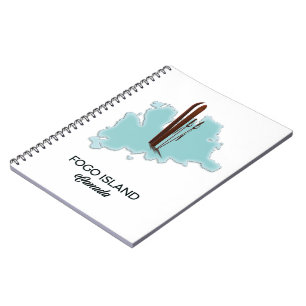 Fogo Island Canada map poster Notitieboek