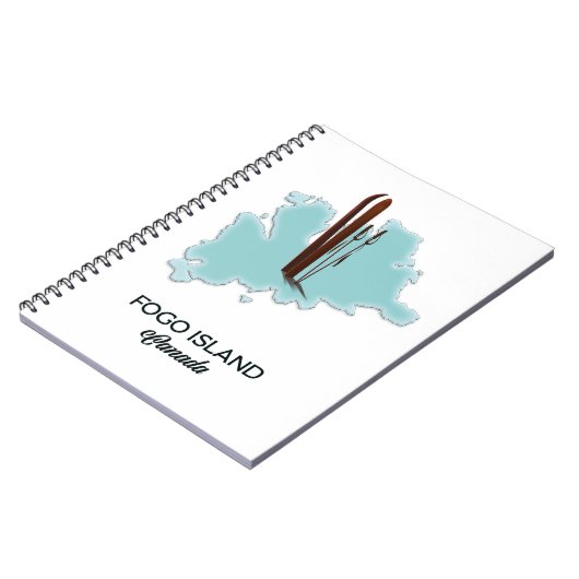 Fogo Island Canada map poster Notitieboek (Linkerzijde)