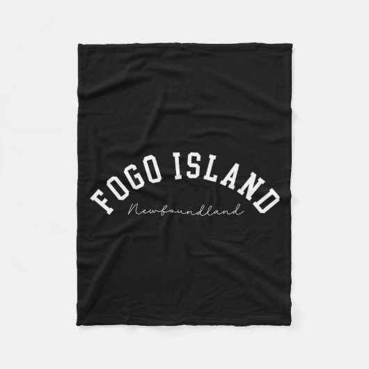 Fogo Island Newfoundland Canada College Text  Fleece Deken (Voorkant)