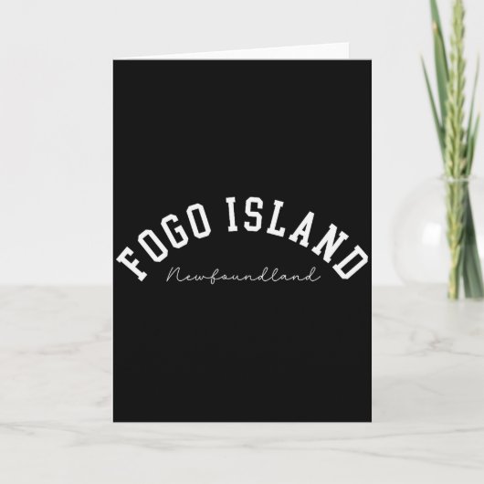 Fogo Island Newfoundland Canada College Text  Kaart (Voorkant)