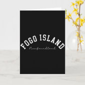 Fogo Island Newfoundland Canada College Text  Kaart (Gele Bloem)