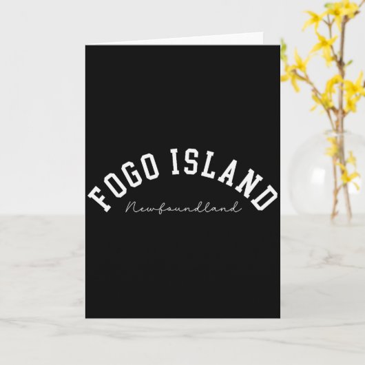 Fogo Island Newfoundland Canada College Text  Kaart (Gele Bloem)