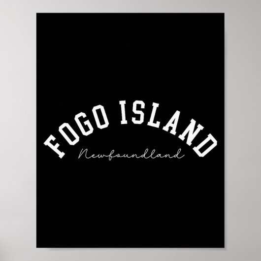 Fogo Island Newfoundland Canada Hogeschooltekst  Poster (Voorkant)
