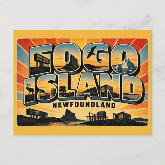 Fogo Island Newfoundland Island Ontsnapping Briefkaart (Voorkant)