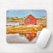 Fogo Island Vist Shack Mousepad Muismat (Met muis)