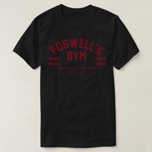 Fogwells Gym New York T-shirt (Design voorkant)