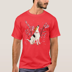 Fohound and Beauful Spring Sakura Cherry Blossom T-shirt