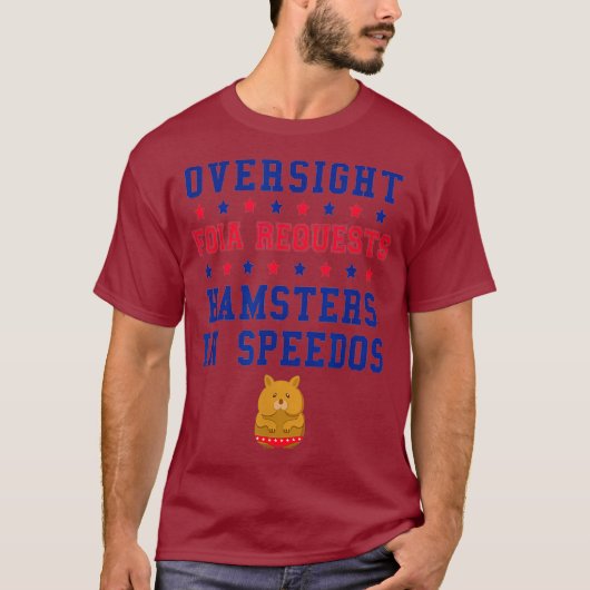 FOIA van het zicht vraagt hamsters op Speedos T-shirt (Voorkant)