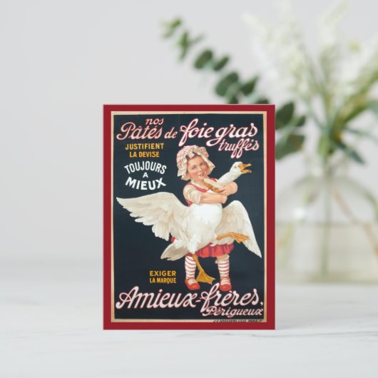 Foie Gras Pate Advertisement Briefkaart (Staand voorkant)