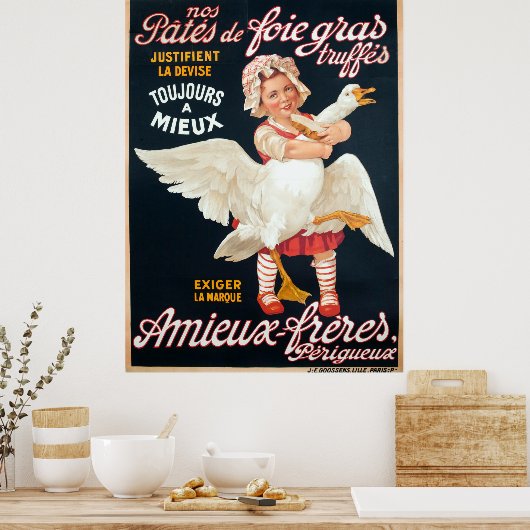  Foie Gras Pate Advertisement Poster (Keuken)