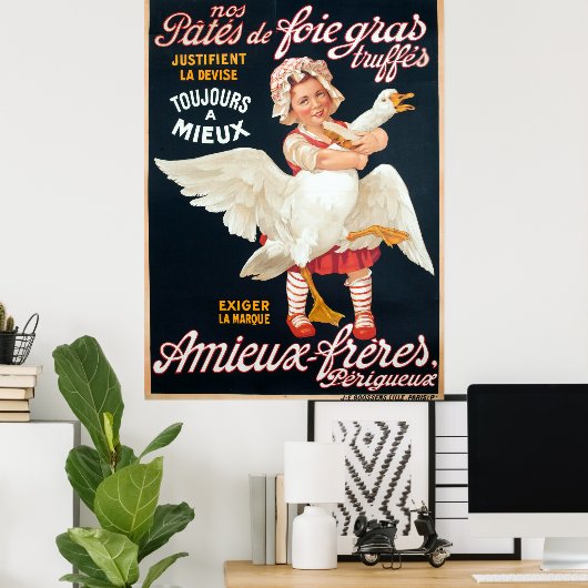 Foie Gras Pate Advertisement Poster (Thuiskantoor)