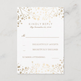Foil Baby's Breath Wedding RSVP-kaarten RSVP Kaartje