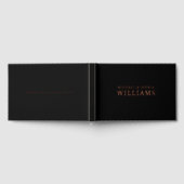 Foil Black Modern Guest Book Simple Photo Elegant Gastenboek (Volledig)