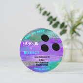 FOIL BOWLING BALL, bowling, gloedjarige verjaardag Kaart (Staand voorkant)