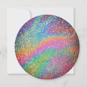 FOIL BOWLING BALL, bowling, Glow-verjaardagsfeestj Kaart (Achterkant)