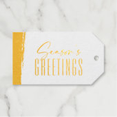 Foil Brushstroke Script Christmas Holiday Gift Tag (Voorkant (horizontaal))