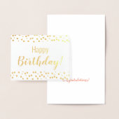 Foil Card - Happy Birthday! -Gepersonaliseerd Folie Kaarten (Display)