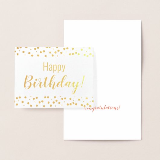 Foil Card - Happy Birthday! -Gepersonaliseerd Folie Kaarten (Display)