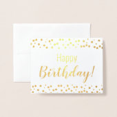 Foil Card - Happy Birthday! -Gepersonaliseerd Folie Kaarten (Voorkant met envelop)