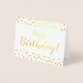 Foil Card - Happy Birthday! -Gepersonaliseerd Folie Kaarten (Voorkant)